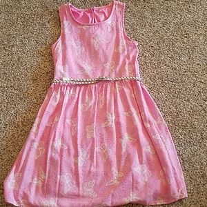 Pink Butterfly Dress, Size 14